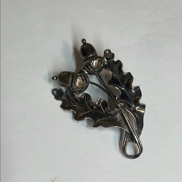 Georg Jensen Jewelry - VTG Georg Jensen Sterling Silver Acorn Leaf Brooch. Signed